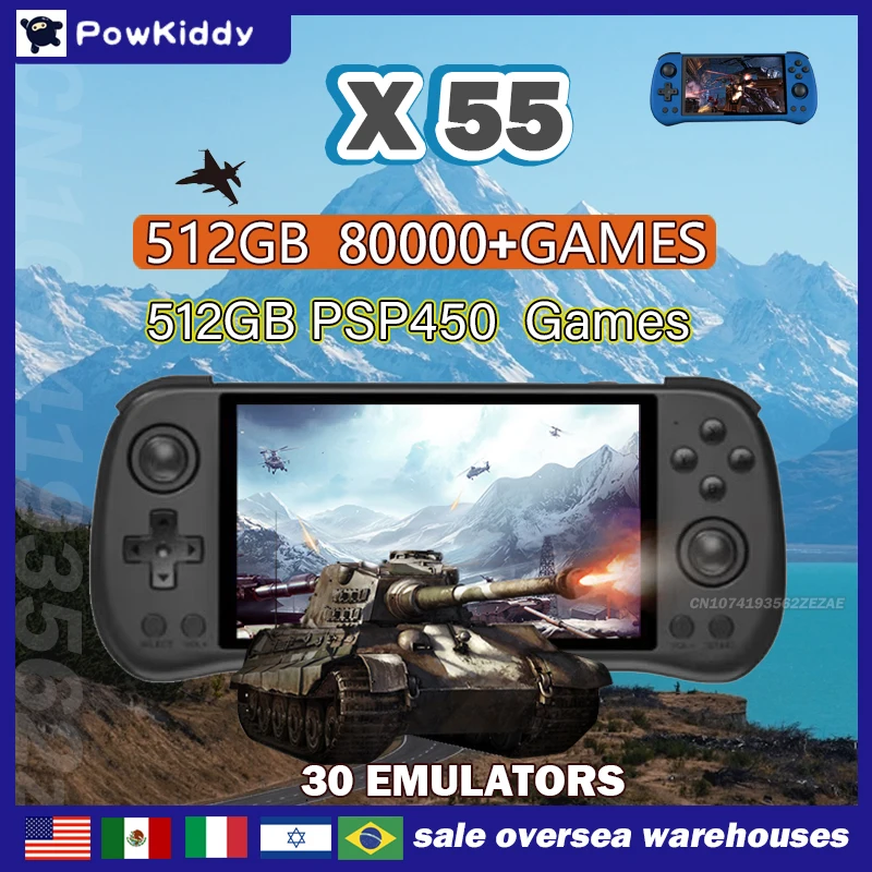 Gaming Console For Sale - 80000 เกม 512G POWKIDDY X55 5.5