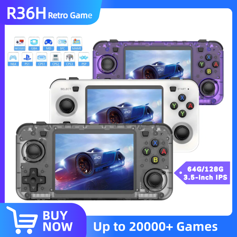 Gaming Console Linux - เครื่องเล่นเกมพกพา R36H ระบบ Linux หน้าจอ IPS