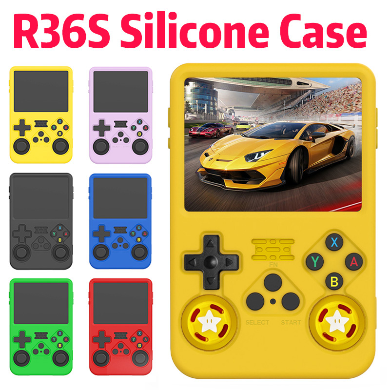 Gaming Console R36S - เคสซิลิโคนสีสำหรับเครื่องเล่นเกมพกพา R36S ป้องกันรอยขีดข่วน เคสนิ่ม ทนทาน สำหรับอุปกรณ์เล่นเกม
