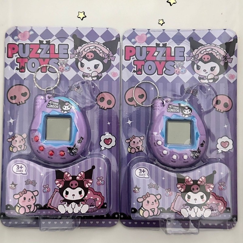 Gaming Console Kids - เครื่องเล่นเกมสัตว์เลี้ยงอิเล็กทรอนิกส์สไตล์เรโทร - ของเล่นสัตว์ประหลาดเสมือนจริง, พวงกุญแจทามาก็อตจิสุดคลาสสิกเพื่อคลายเครียด, ของขวัญสำหรับเด็กและผู้ใหญ่