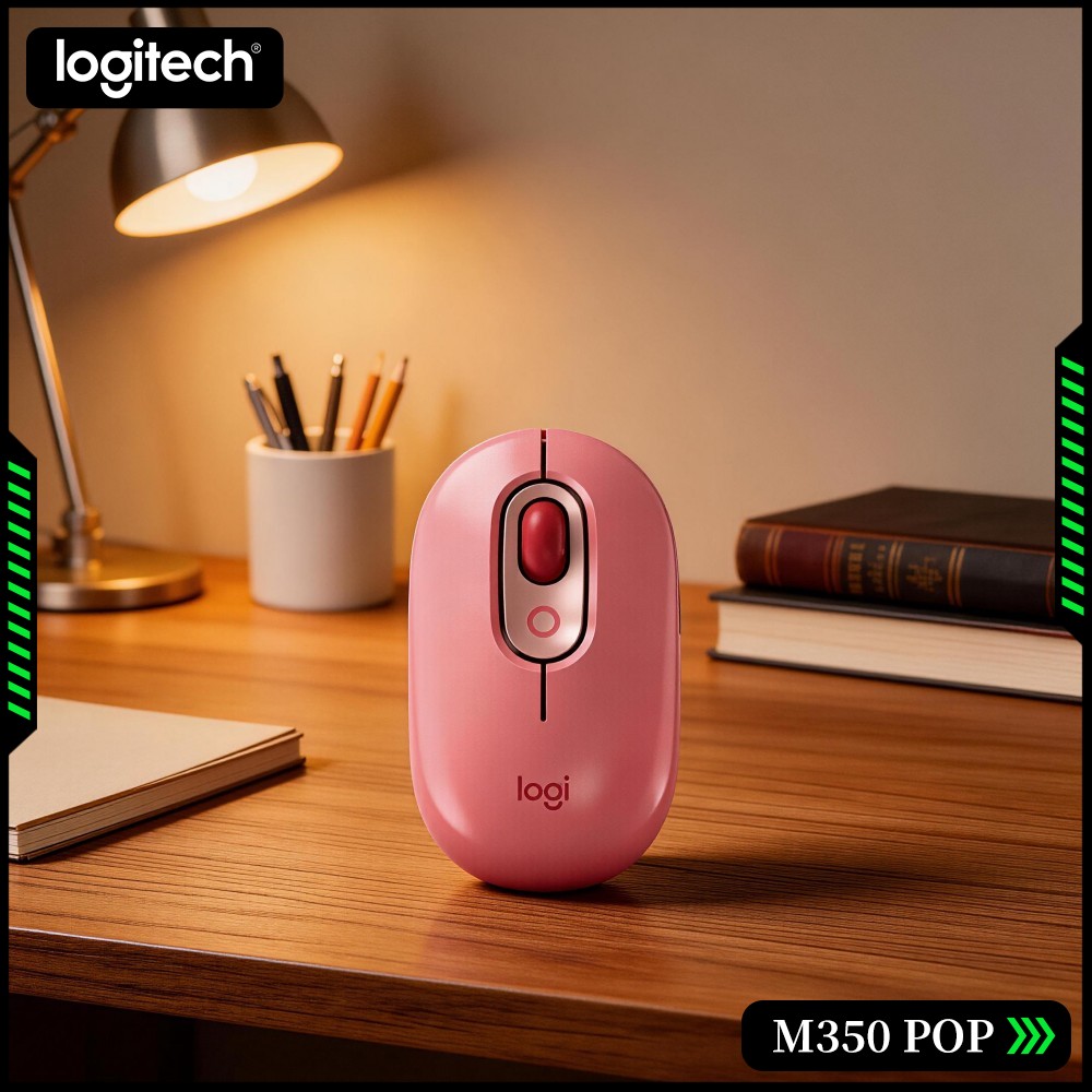 Gaming Console Logitech - เมาส์ Logitech M350 POP เป็นมิตรกับสิ่งแวดล้อม ผลิตจากพลาสติกรีไซเคิล