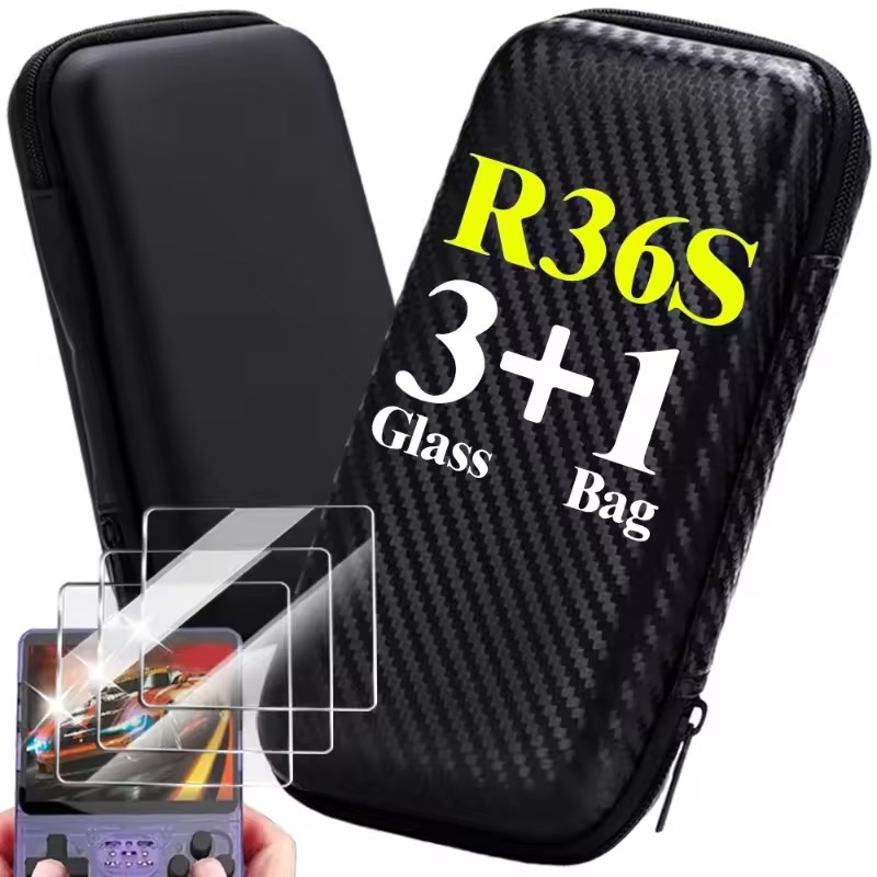 เคส 4 in 1 + กระจกกันรอยสำหรับ - Gaming Console R36S บทวิจารณ์และราคา