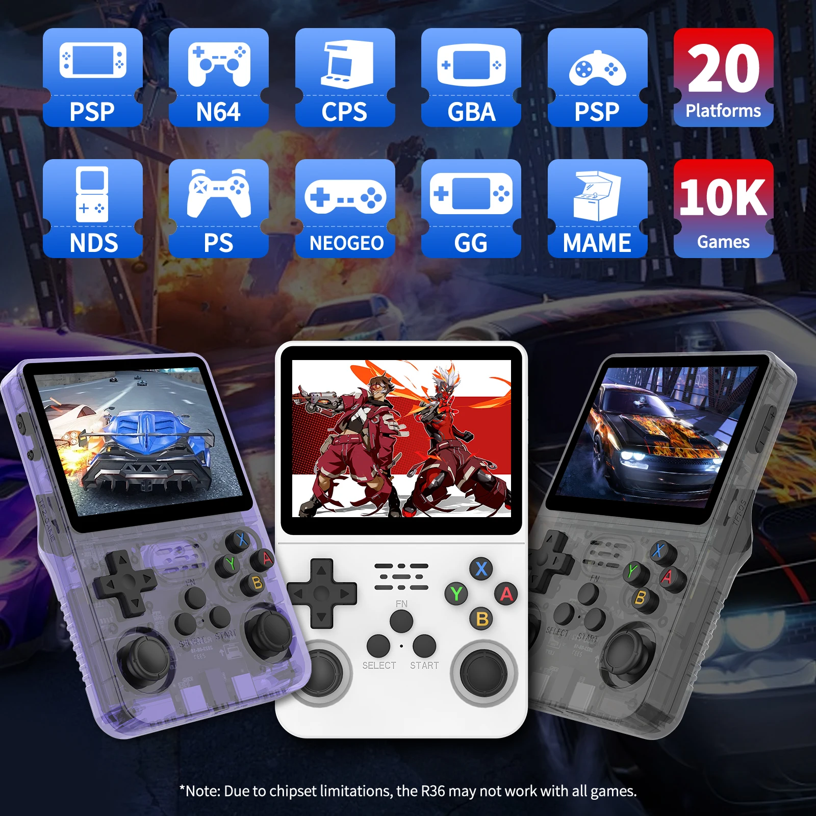 เครื่องเล่นเกมพกพา R40 Retro ห - Gaming Console Linux บทวิจารณ์และราคา