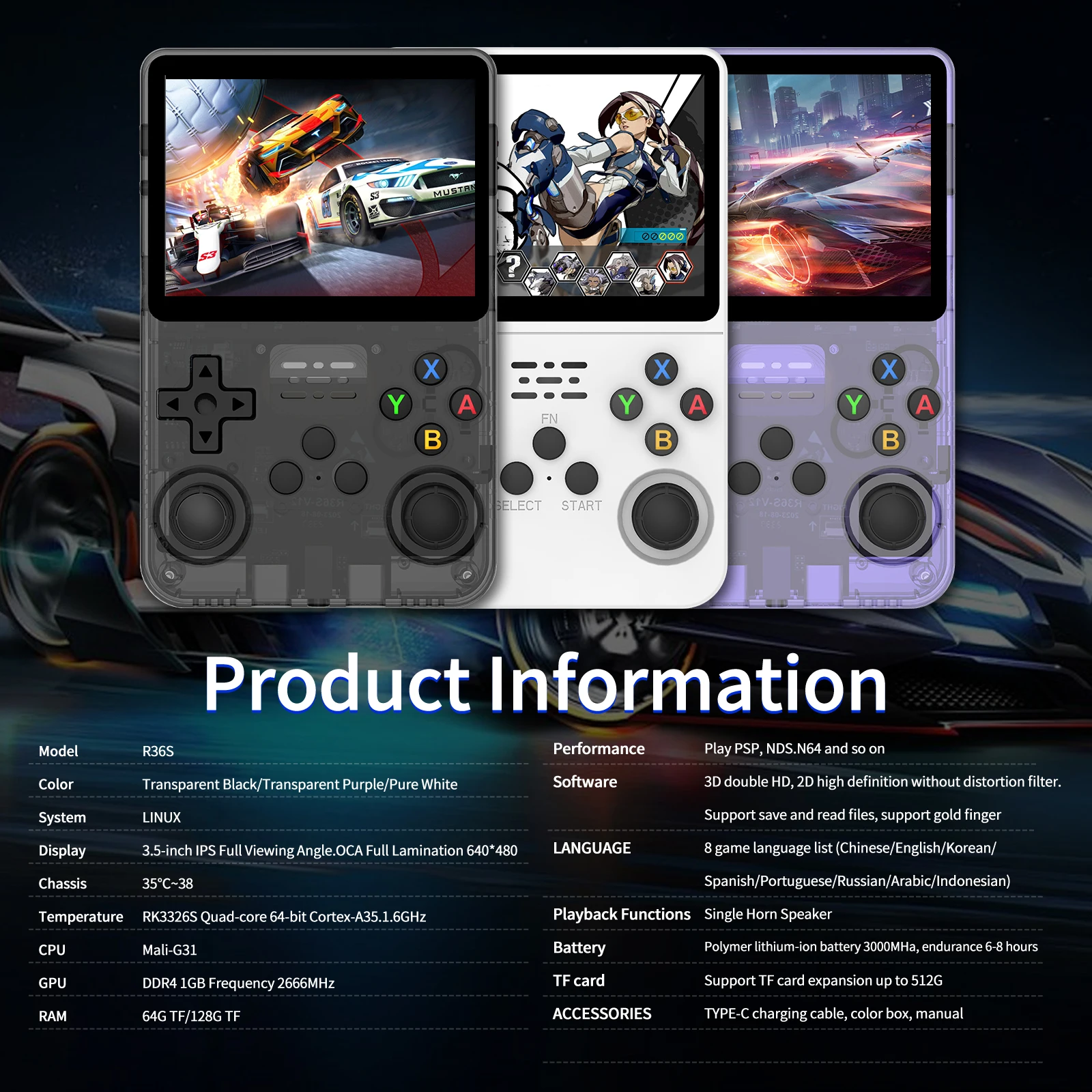 เครื่องเล่นเกมพกพา R40 Retro ห - Gaming Console Linux บทวิจารณ์และราคา