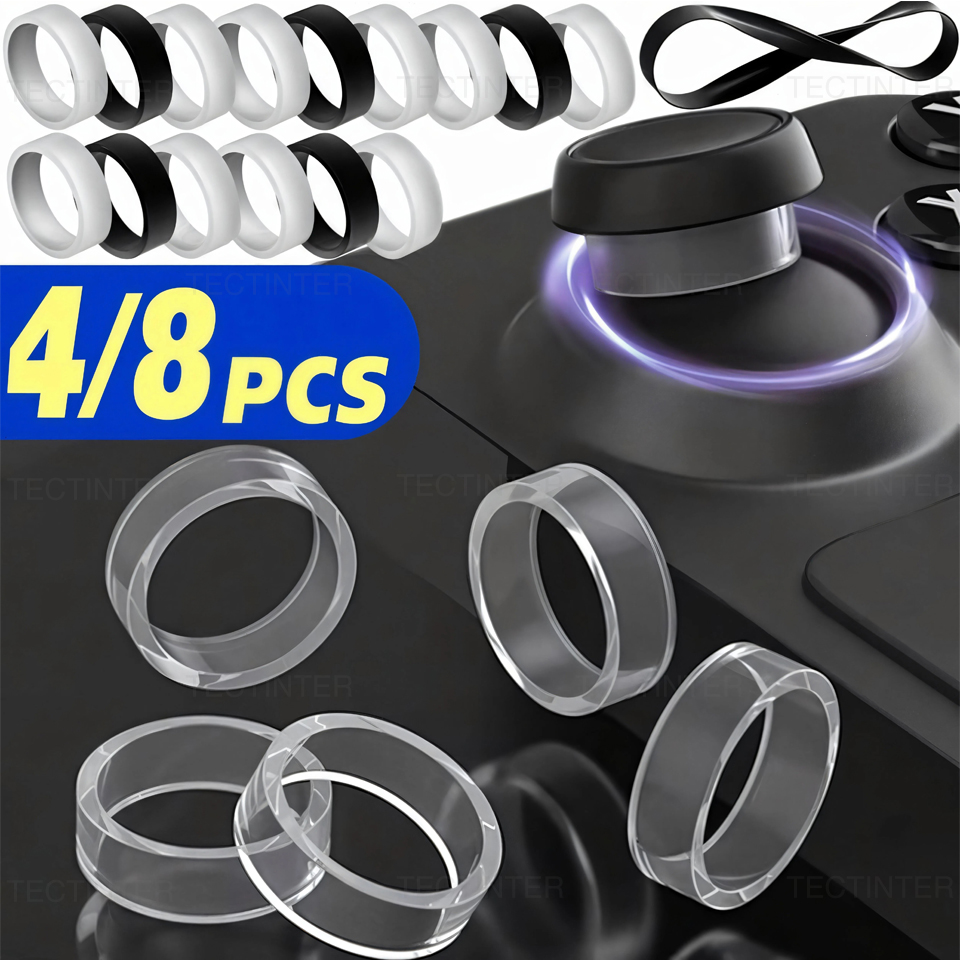 4/8 ชิ้น วงแหวนยางป้องกันจอยสต - Gaming Console Sony บทวิจารณ์และราคา