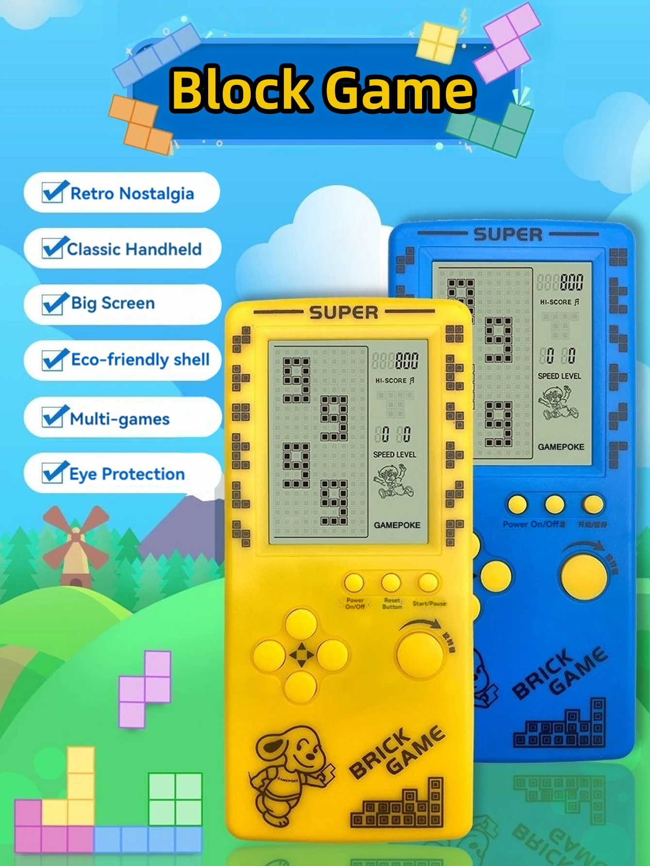 เครื่องเล่นเกมพกพาแบบคลาสสิกย้ - Gaming Console Kids บทวิจารณ์และราคา