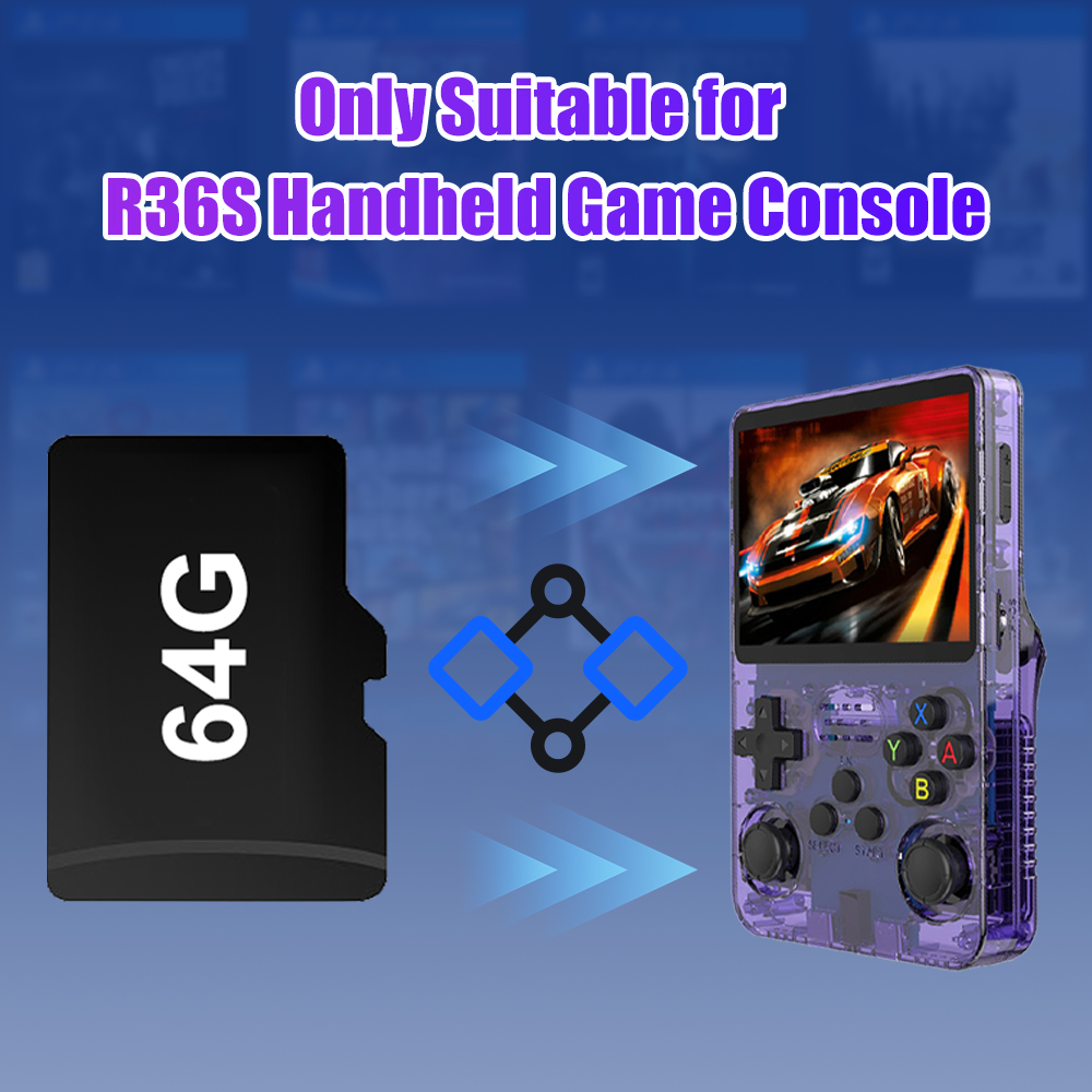 64G เกม TF Card สําหรับ R36S ว - Gaming Console R36S บทวิจารณ์และราคา