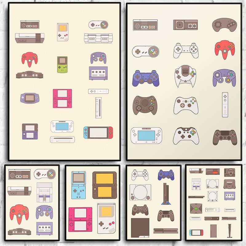 โปสเตอร์วิดีโอเกมแบบพกพาและคอน - Gaming Console Free บทวิจารณ์และราคา