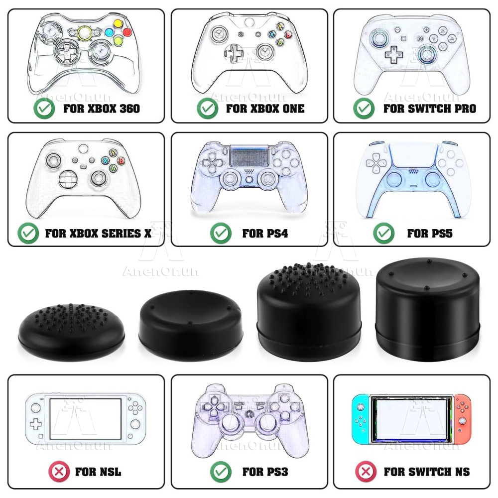 8PCS Thumb Grip Caps Controlle - Gaming Console Pc บทวิจารณ์และราคา