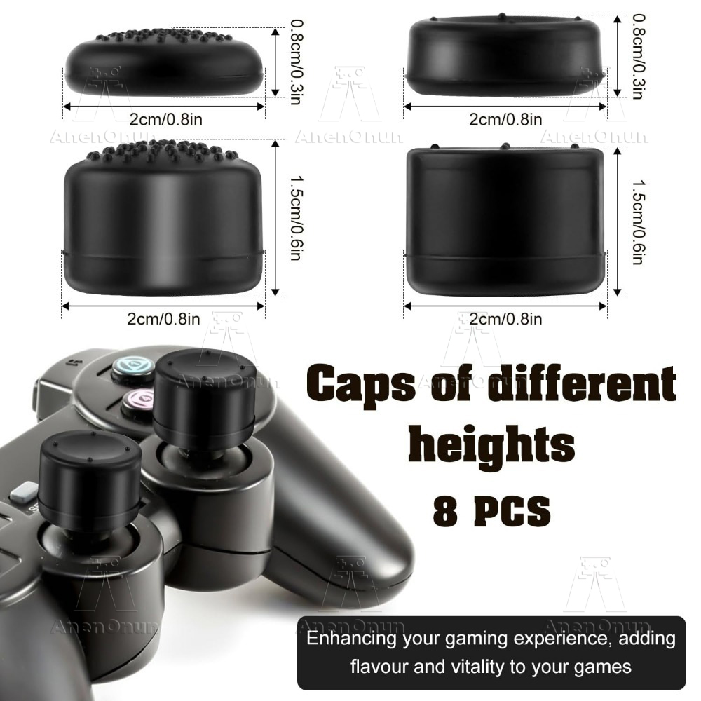 8PCS Thumb Grip Caps Controlle - Gaming Console Pc บทวิจารณ์และราคา