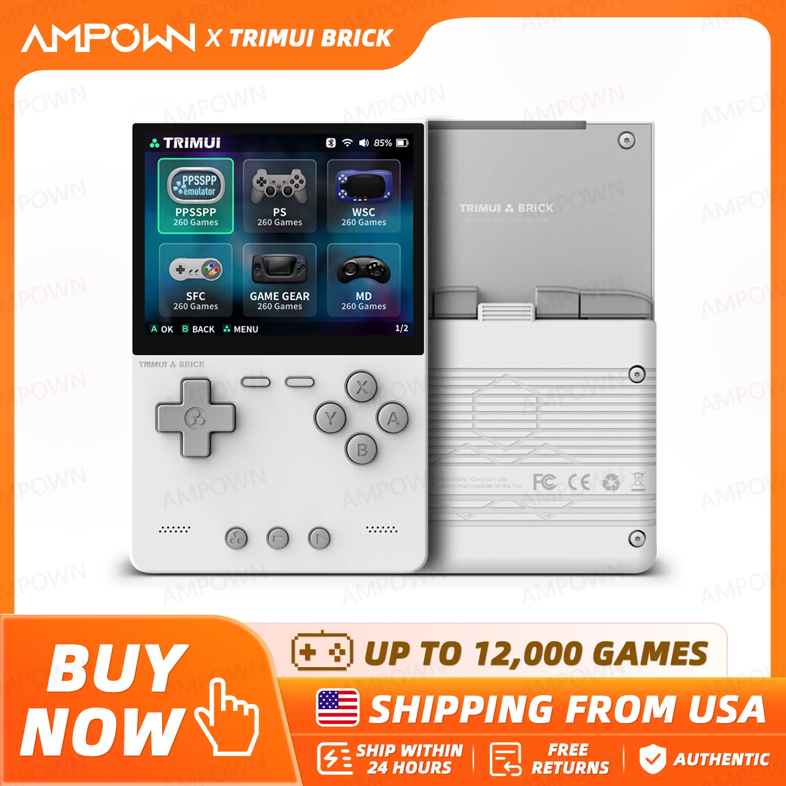 TRIMUI อิฐคอนโซลเกมมือถือ 3.2  - Gaming Console Linux บทวิจารณ์และราคา