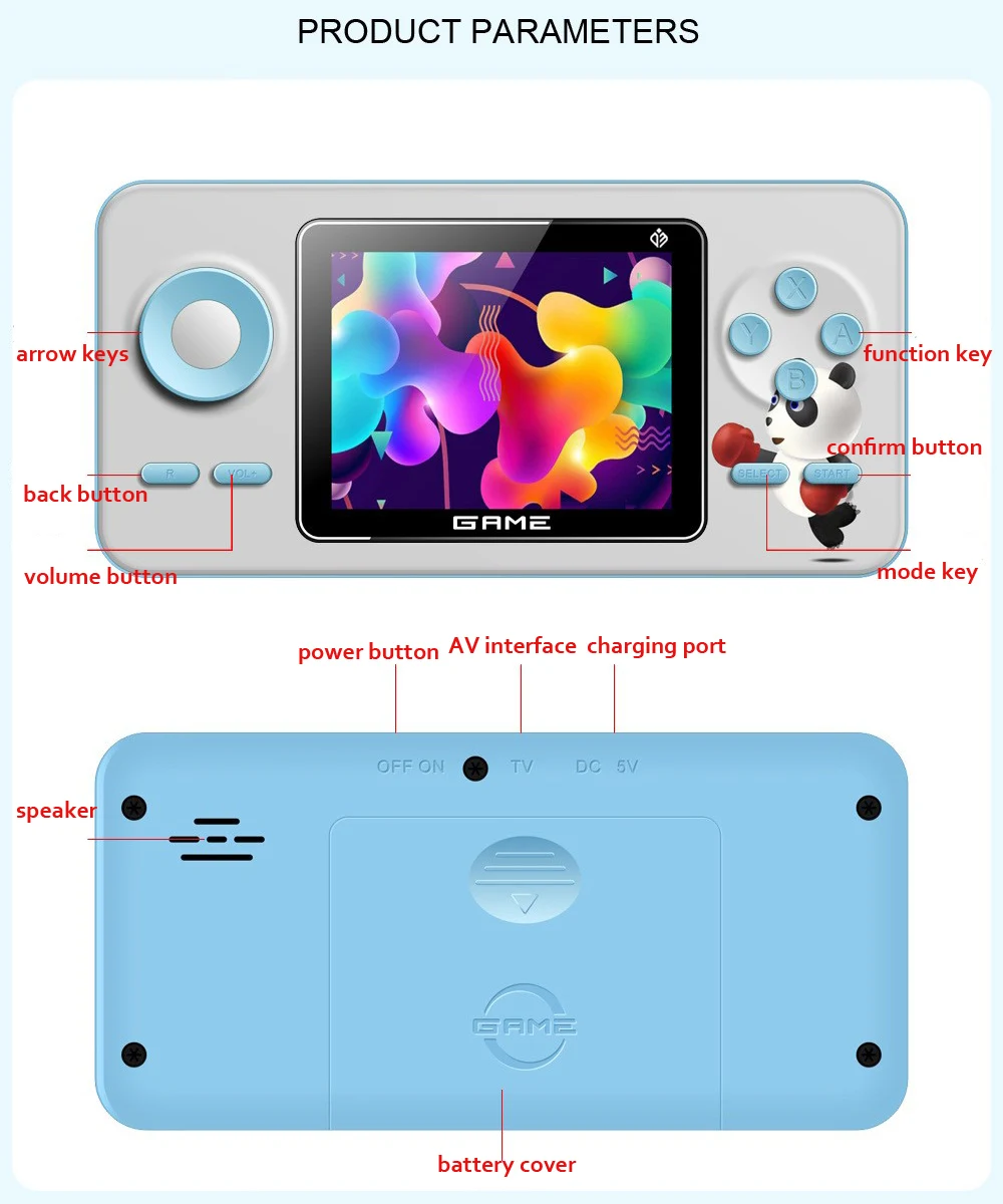 เครื่องเล่นเกมพกพา New S5 Mini - Gaming Console Kids บทวิจารณ์และราคา